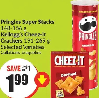 FreshCo Pringles Super Stacks | Kellogg's Cheez-It Crackers offer