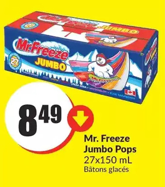 FreshCo Mr. Freeze Jumbo Pops offer