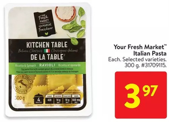 Walmart Your Fresh Market Italian Pasta offer