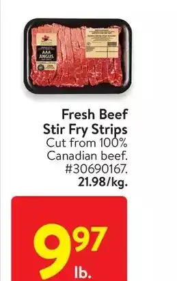 Walmart Fresh Beef Stir Fry Strips offer