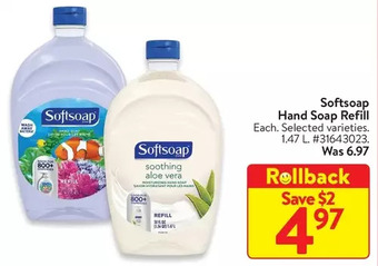 Walmart Softsoap Hand Soap Refill offer