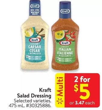 Walmart Kraft Salad Dressing offer