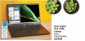 Walmart Acer Aspire 15.6" FHD Laptop offer