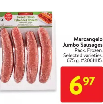 Walmart Marcangelo Jumbo Sausages offer