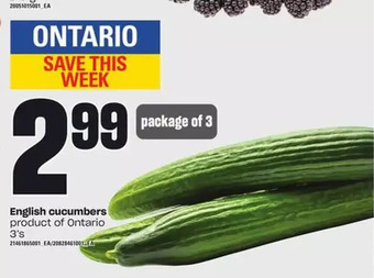 Loblaws English Cucumbers offer