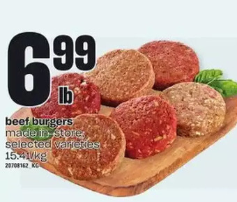 Loblaws Beef Burgers offer