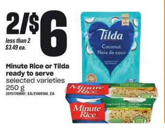 Loblaws Minute Rice or Tilda Ready to Serve offer