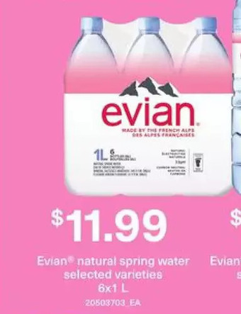 Loblaws Evian Natural Spring Water offer