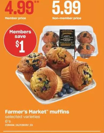 Independent Grocer Farmer's Market Muffins offer