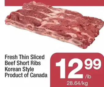 Highland Farms Fresh Thin Sliced Beef Short Ribs Korean Style offer