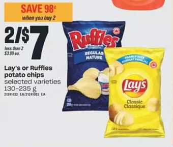 Independent Grocer Lay's or Ruffles Potato Chips offer