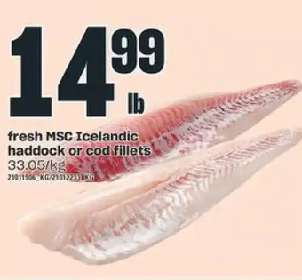 Independent Grocer Fresh Msc Icelandic Haddock or Cod Fillets offer