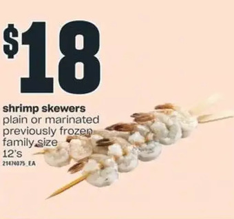 Independent Grocer Shrimp Skewers offer