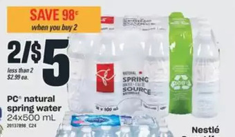 Independent Grocer PC Natural Spring Water offer