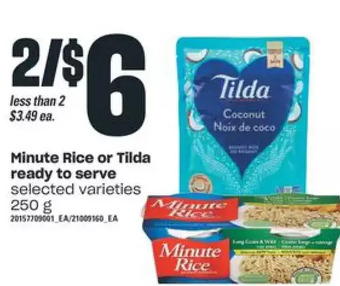 Independent Grocer Minute Rice or Tilda Ready to Serve offer