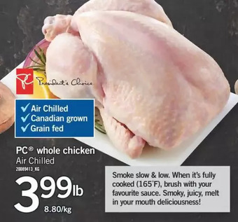 Fortinos PC Whole Chicken offer