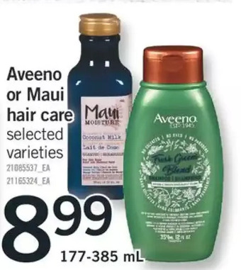 Fortinos Aveeno or Maui Hair Care offer