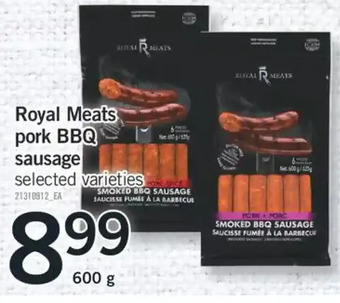 Fortinos Royal Meats Pork BBQ Sausage offer