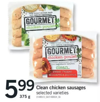 Fortinos Clean Chicken Sausages offer