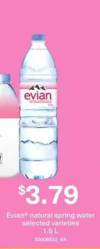 Zehrs Markets Evian Natural Spring Water offer