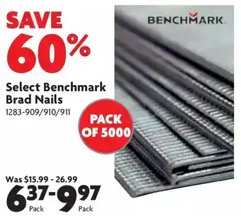 Home Hardware Benchmark Brad Nails offer