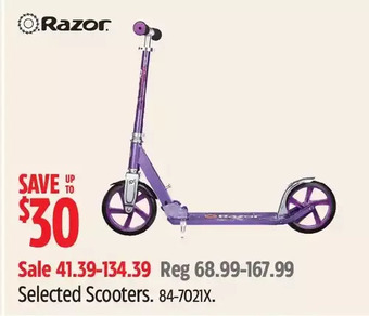 Canadian Tire Razor Scooters offer