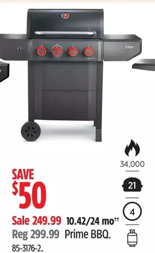 Canadian Tire Master Chef Prime BBQ offer