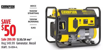 Canadian Tire Champion Generator offer