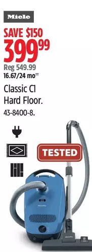 Canadian Tire Miele Classic C1 Hard Floor Canister Vacuum offer