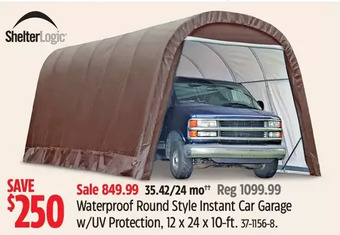 Canadian Tire Shelterlogic Waterproof Round Style Instant Car Garage W/UV Protection offer
