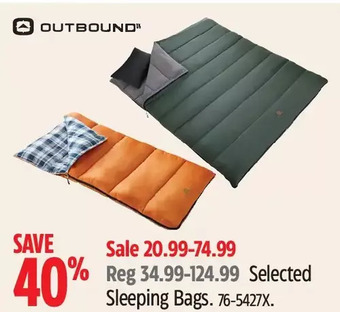 Canadian Tire Outbound Sleeping Bags offer