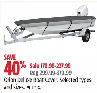 Canadian Tire Orion Deluxe Boat Cover offer