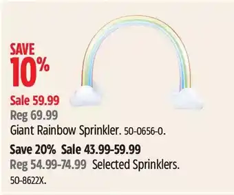 Canadian Tire Giant Rainbow Sprinkler offer