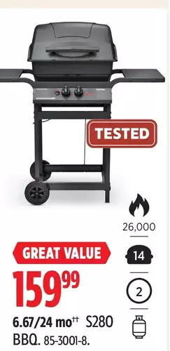 Canadian Tire Master Chef S280 BBQ offer