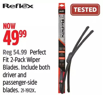 Canadian Tire Reflex Perfect Fit 2-Pack Wiper Blades offer