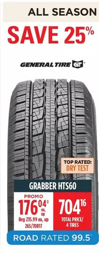 Canadian Tire General Tire Grabber Hts60 Tires offer