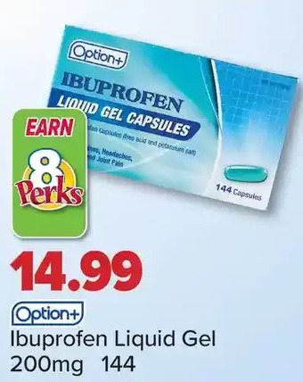 PharmaChoice Option+ Ibuprofen Liquid Gel offer