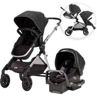 Babies 'R' Us Evenflo Pivot Xpand Modular Travel System with SafeMax Infant Car Seat - Stallion offer