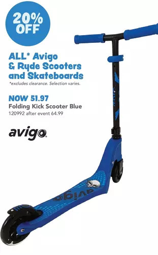Toys R us Avigo Kick Scooter With Light Up Wheels - Blue offer