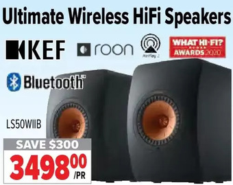 2001 Audio Video KEF Ultimate Wireless HiFi Speakers offer