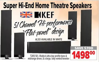 2001 Audio Video KEF Super Hi-End Home Theatre Speakers offer