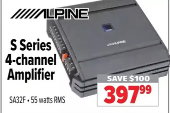 2001 Audio Video Alpine S Series 4-Channel Amplifier offer