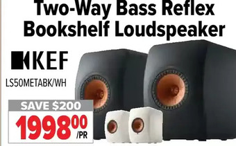 2001 Audio Video KEF Two-Way Bass Reflex Bookshelf Loudspeaker offer