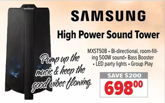 2001 Audio Video Samsung High Power Sound Tower offer