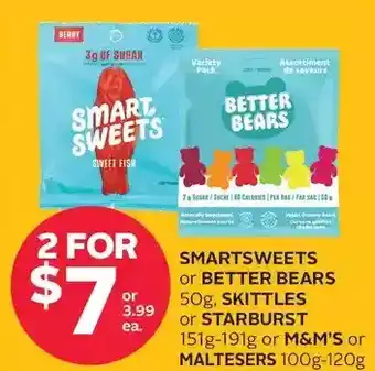 Rexall Smartsweets or Better Bears, Skittles or Starburst or M&M's or Maltesers offer