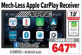 2001 Audio Video Alpine Mech-Less Apple Carplay Receiver offer