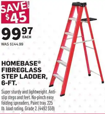 Co-op Homebase Fiberglass Step Ladder, 6-Ft offer