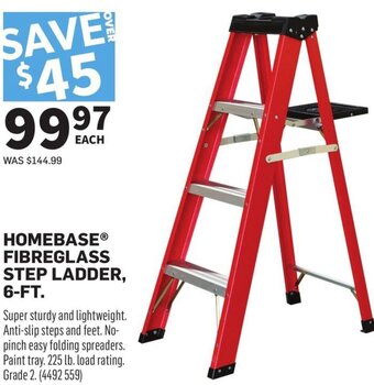 Co-op Homebase Fibreglass Step Ladder, 6-Ft. offer