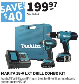 Co-op Makita 18-V LXT Drill Combo Kit offer