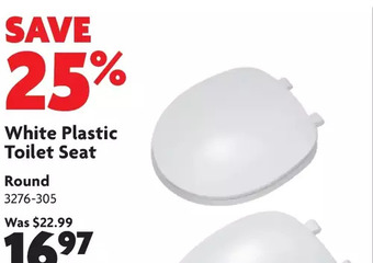 Home Hardware White Plastic Toilet Seat: Round offer